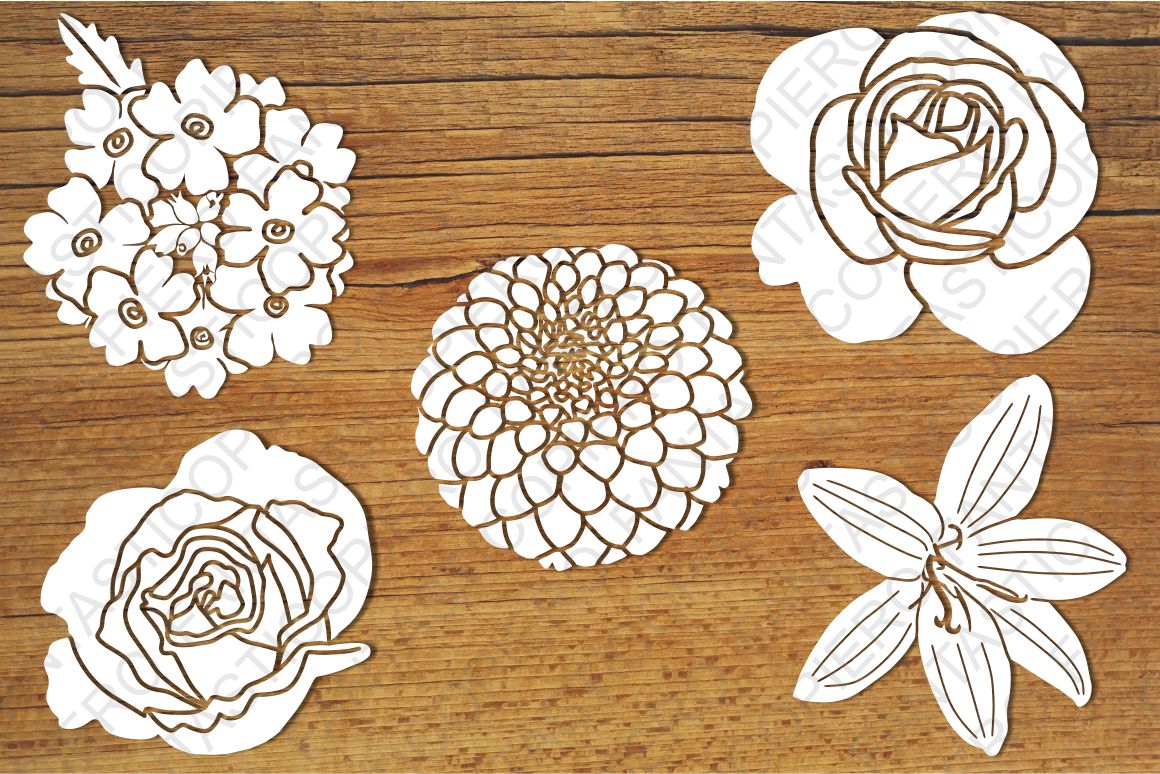 Download Flowers SVG files for Silhouette Cameo | Design Bundles