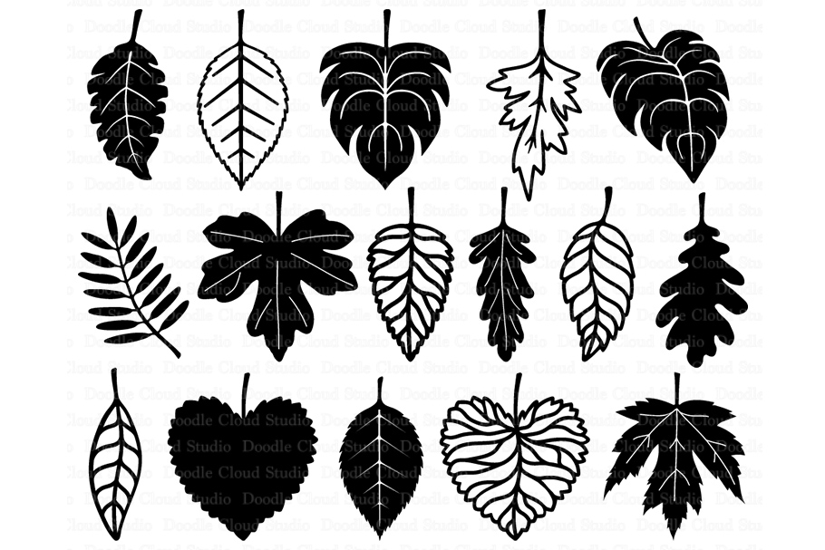 Download Leaf SVG, Leaves SVG files for Silhou | Design Bundles