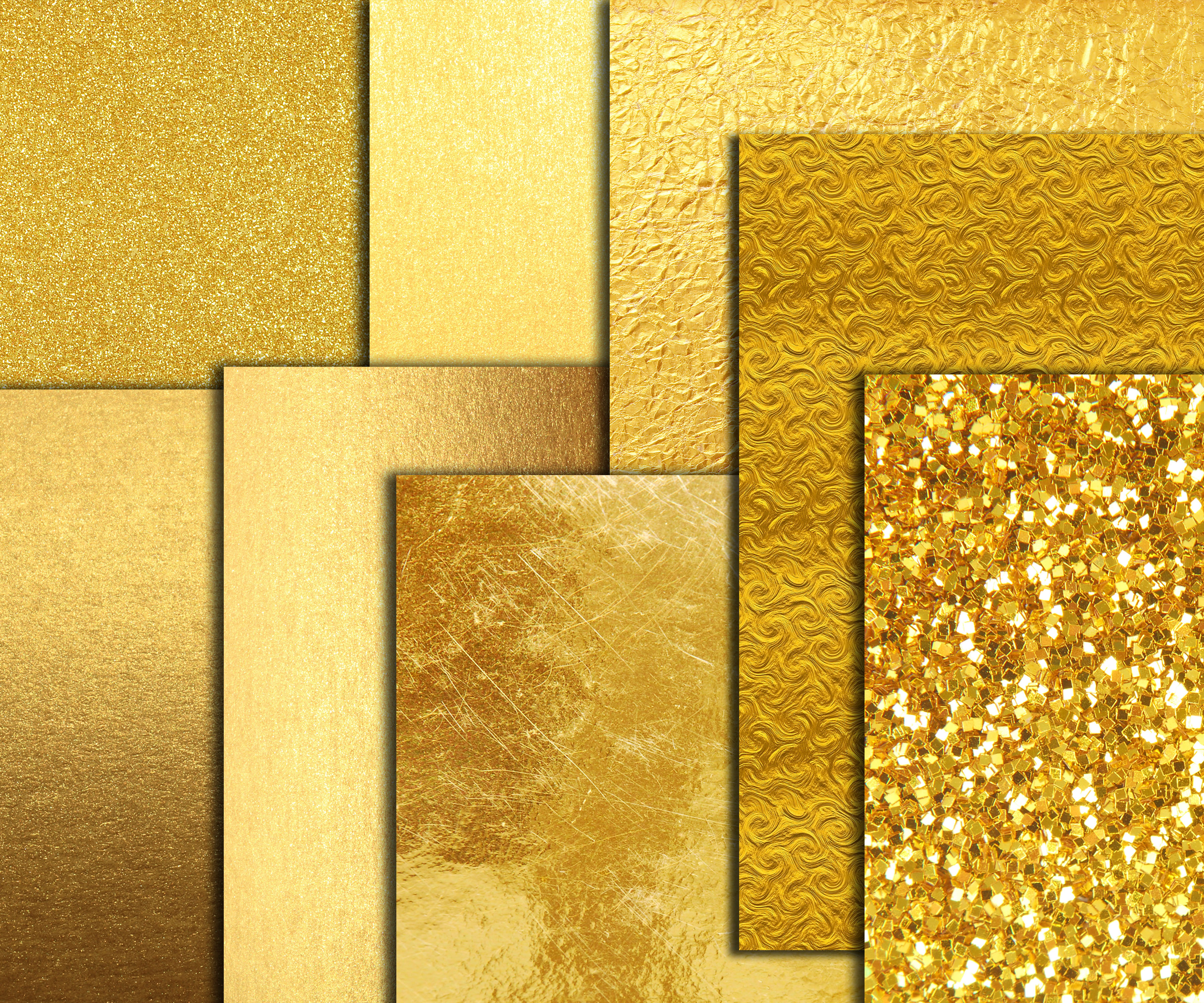 Gold Foil Digital Paper by ChiliPapers Design Bundles