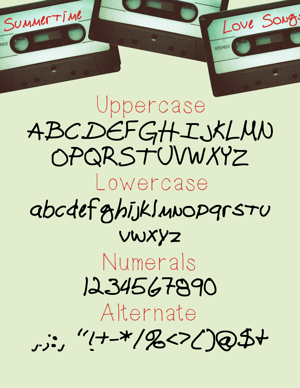 Free Cassette Tape A Funky Handwritten Script Fonts