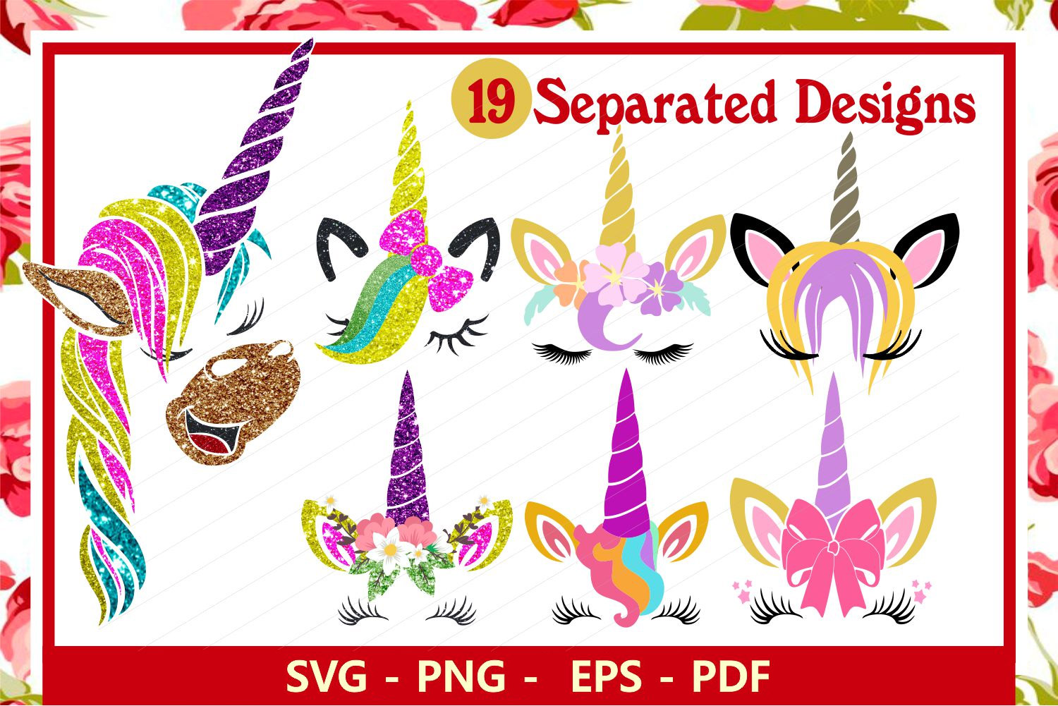 Download Unicorn svg, unicorn face svg, licorne, | Design Bundles
