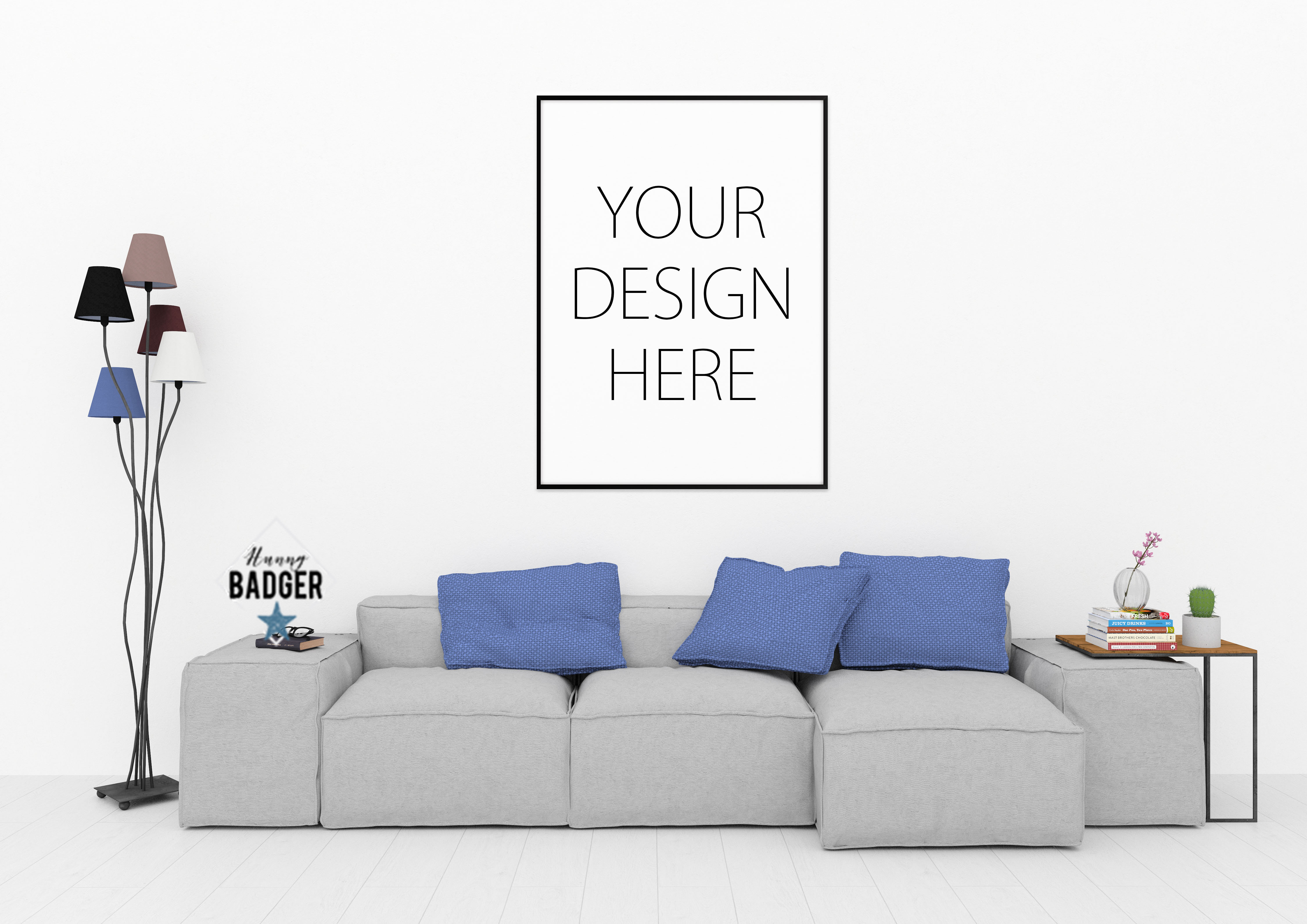 Download Blank wall mockup - wall art mock up by | Design Bundles