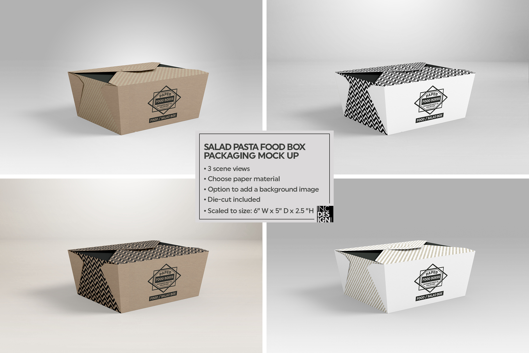 Download 16 TUTORIAL : FOOD BOX PACKAGING MOCKUPS VOL.1 2019 - * Food