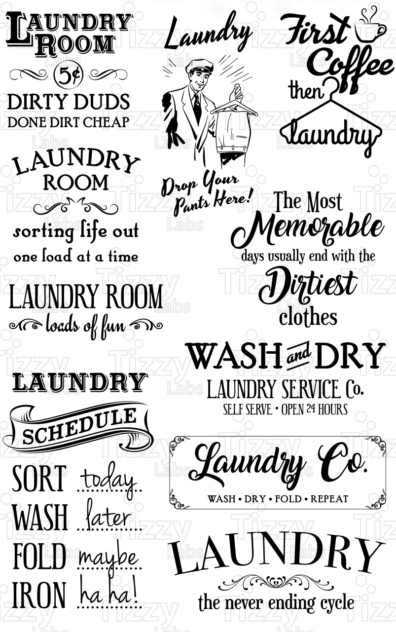 Download Laundry Room Svg Bundle Set SVG Files - | Design Bundles