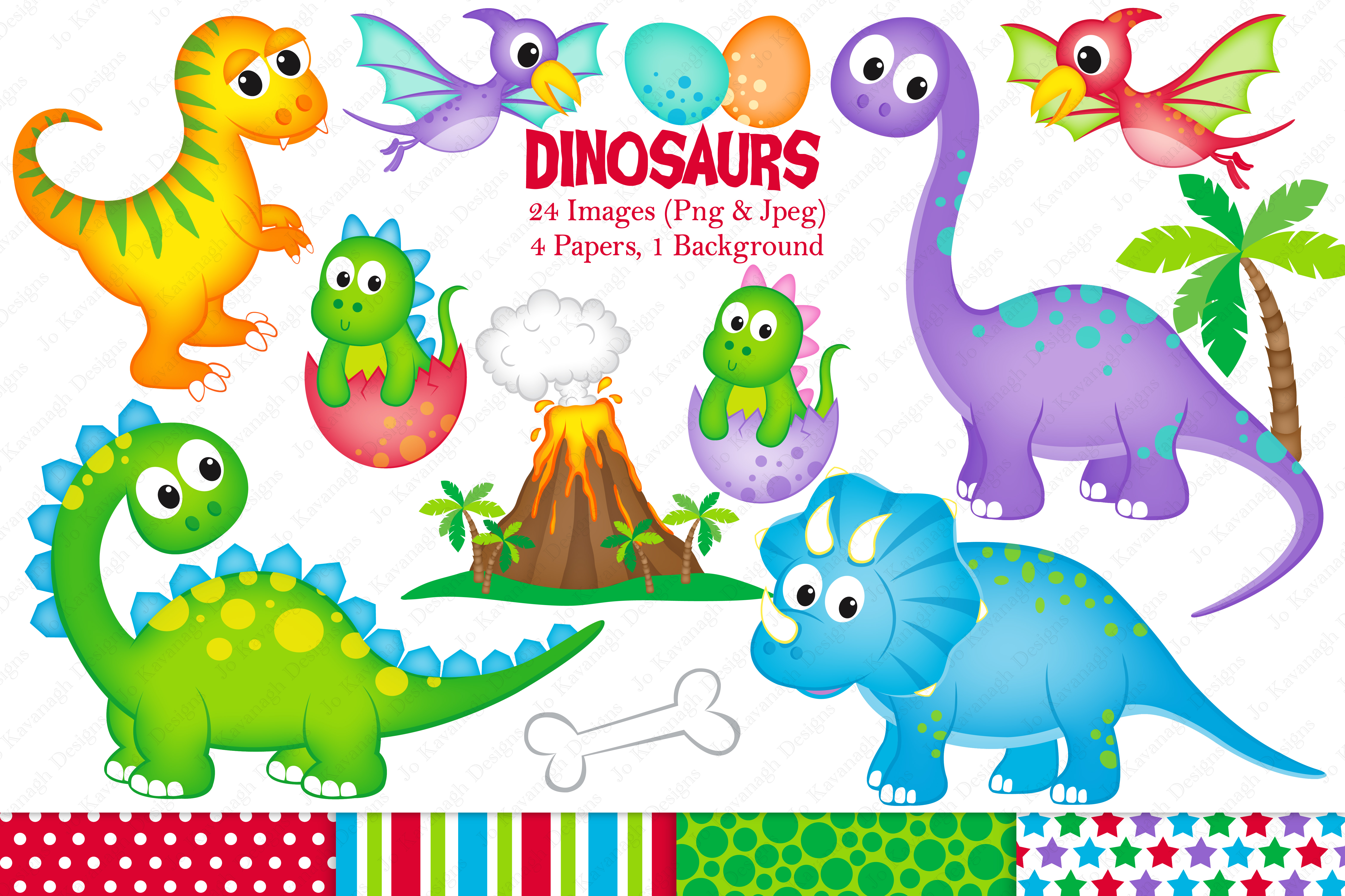 Dinosaurs Graphics & Illustrations, Din | Design Bundles