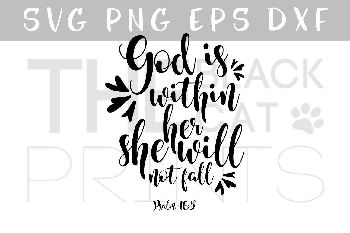 Download Psalm 46:5 SVG Bible verse SVG PNG EPS | Design Bundles