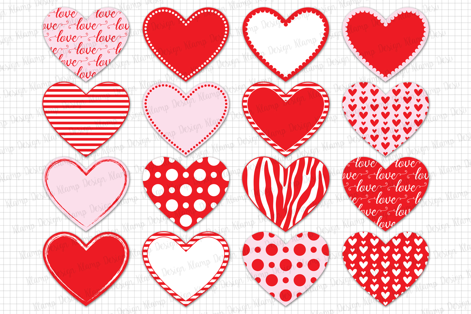 Heart Love Heart Clipart Valentin Design Bundles