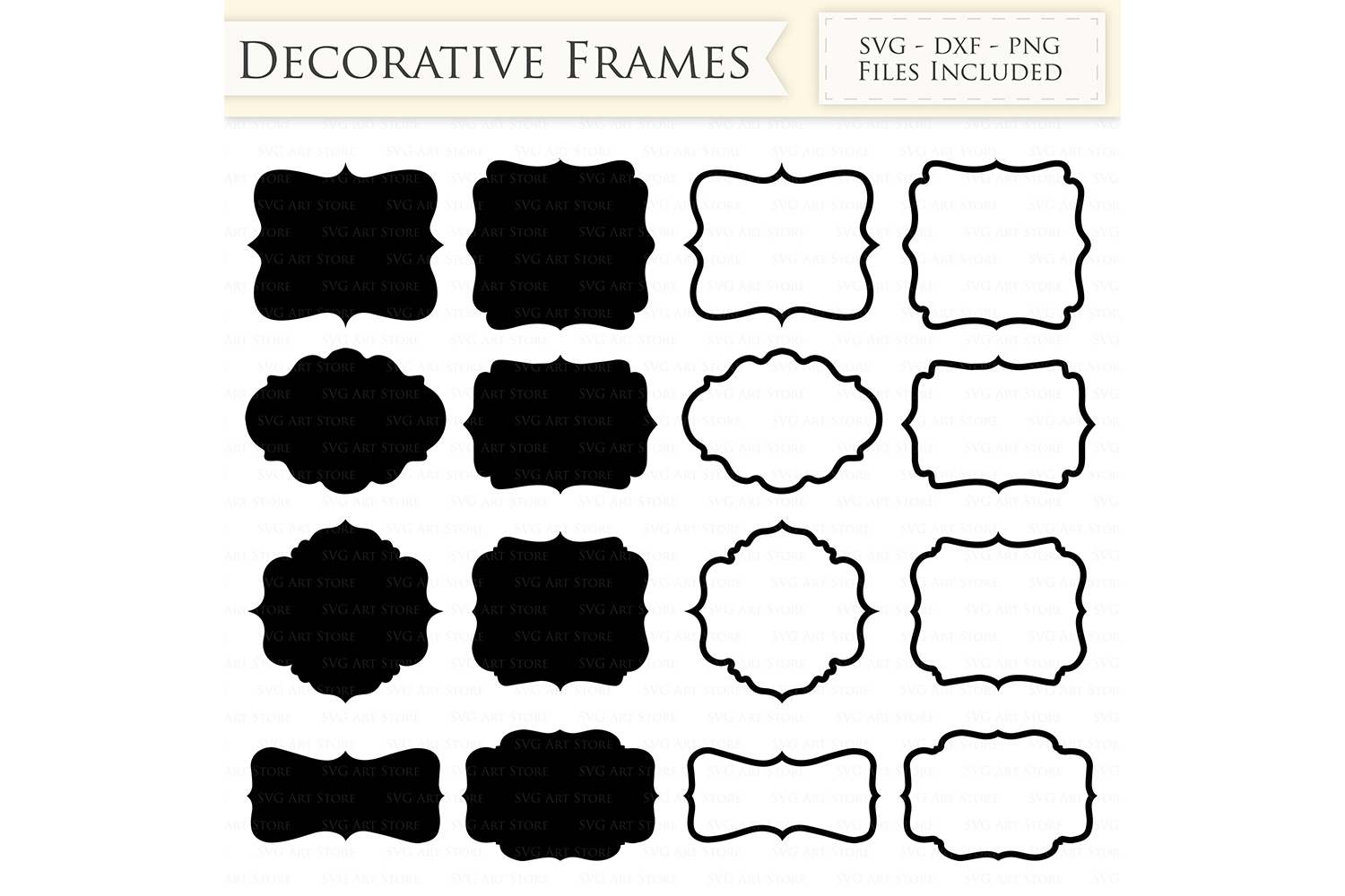 Decorative Frames SVG Files - Frame Out | Design Bundles