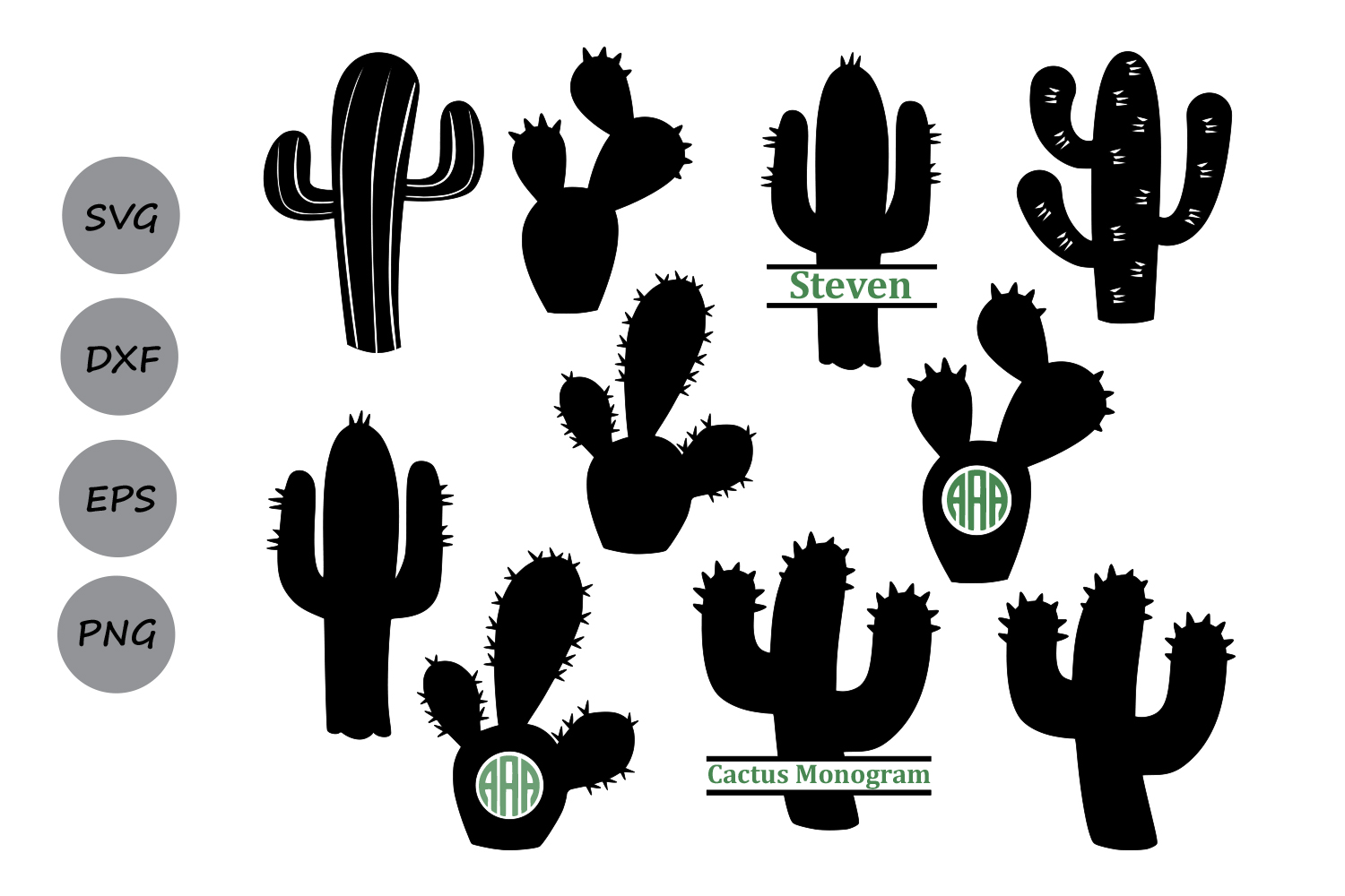 Download Cactus svg, cactus clipart, Cactus Mono | Design Bundles