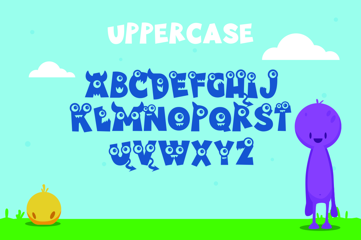 Free Little Munstar A Monster Script Fonts