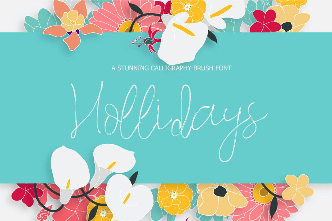 Free Hollidays Calligraphy Brush Script Fonts