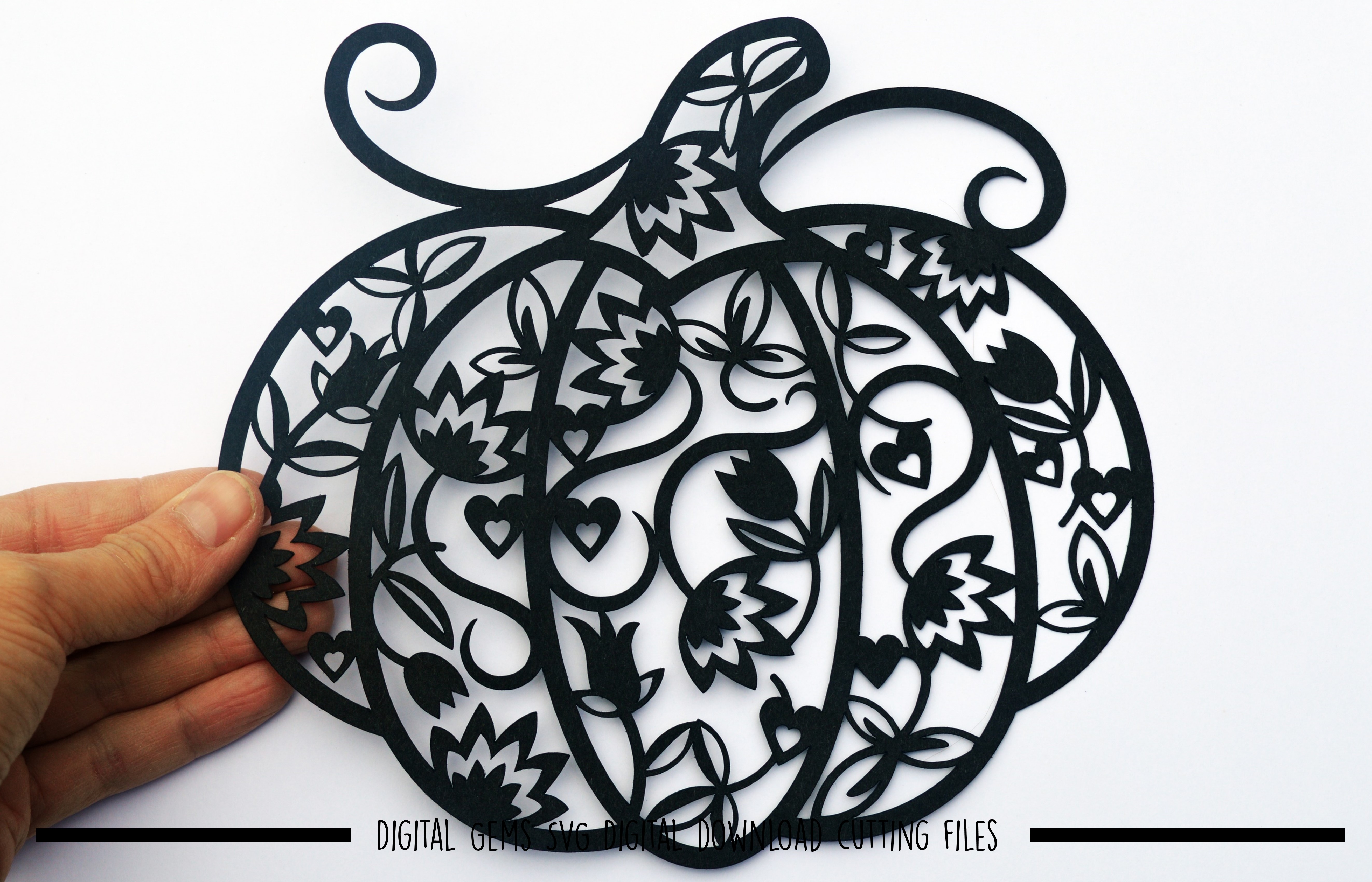 Pumpkin Paper Cut SVG / DXF / EPS Files | Design Bundles