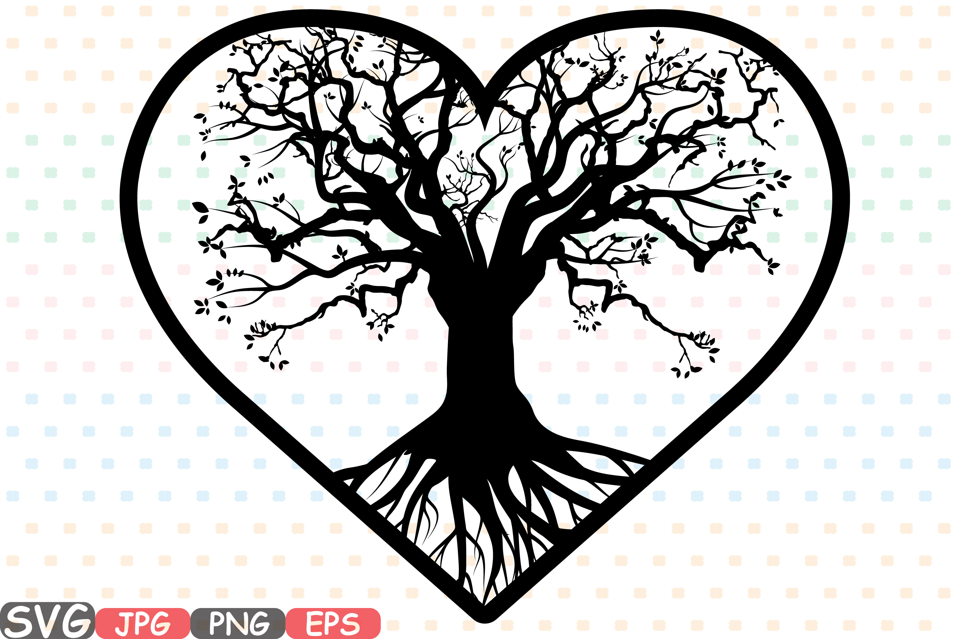 Download Family Tree - Heart Frame SVG family Va | Design Bundles