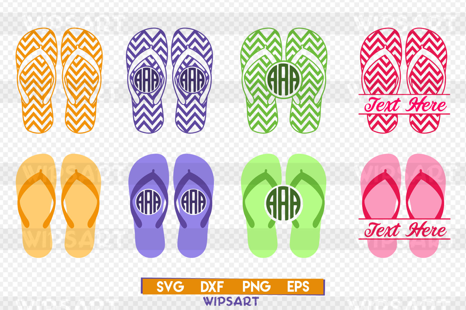 Flip flop svg, flip flop monogram svg, | Design Bundles