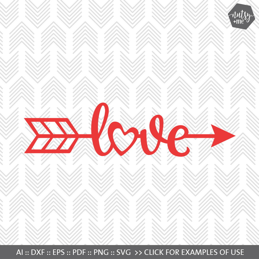 Download Love Arrow - SVG, AI, EPS, PDF, DXF & P | Design Bundles
