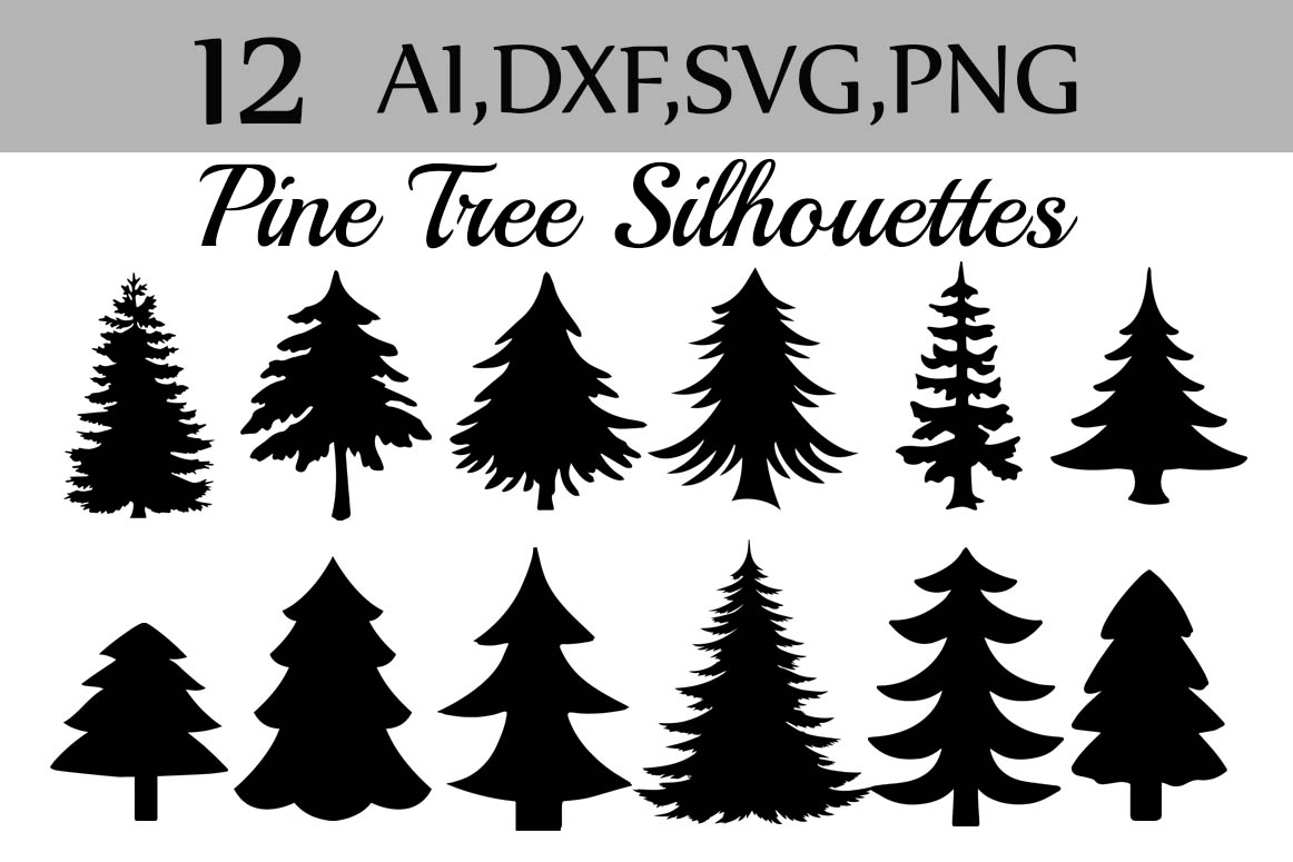 Svg Pine Tree clipart by PrettyDesignSt | Design Bundles