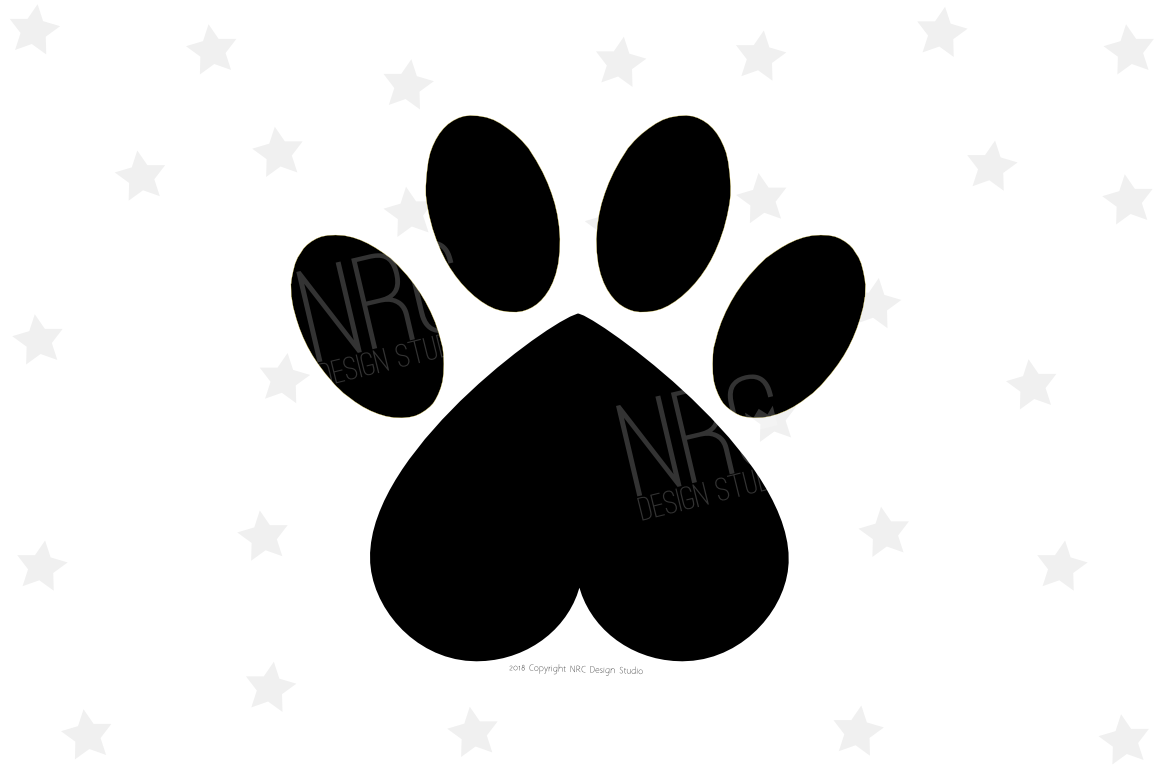 Download Heart Paw Print SVG File by NRCDesignSt | Design Bundles