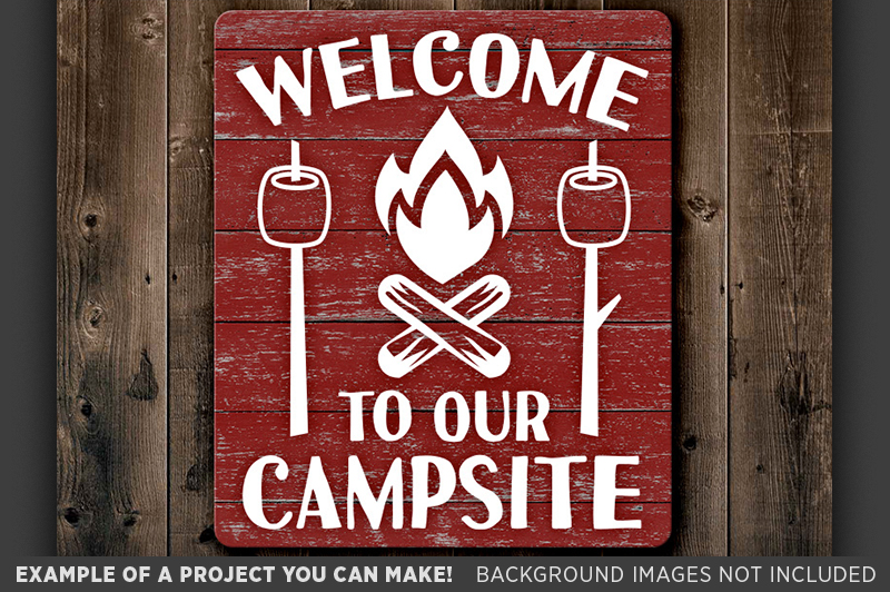 Download Welcome to our Campsite Svg - Camper Si | Design Bundles