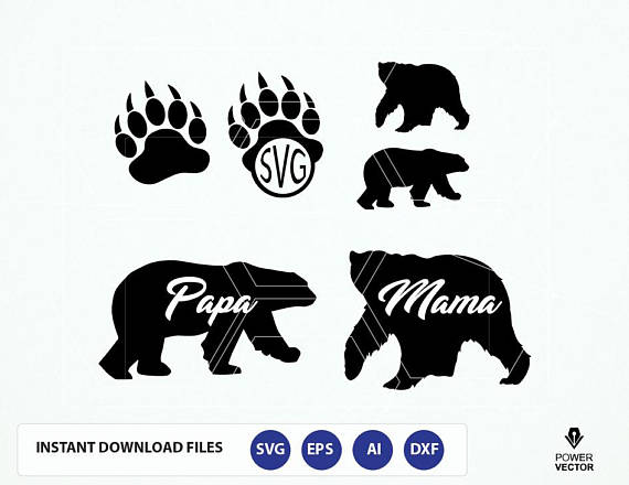 Bear svg file, bear monogram file - bea | Design Bundles
