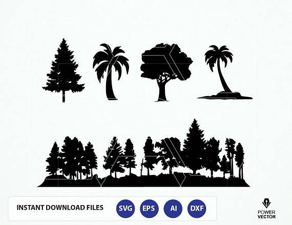 Download Forest SVG File. Trees Svg. Trees Silho | Design Bundles