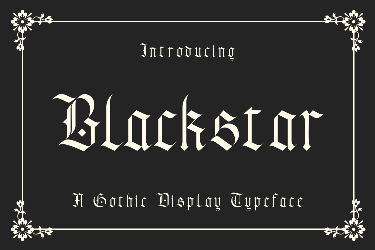 Download Black Star Free Gothic Display Font Free Downloads PSD Mockup Templates