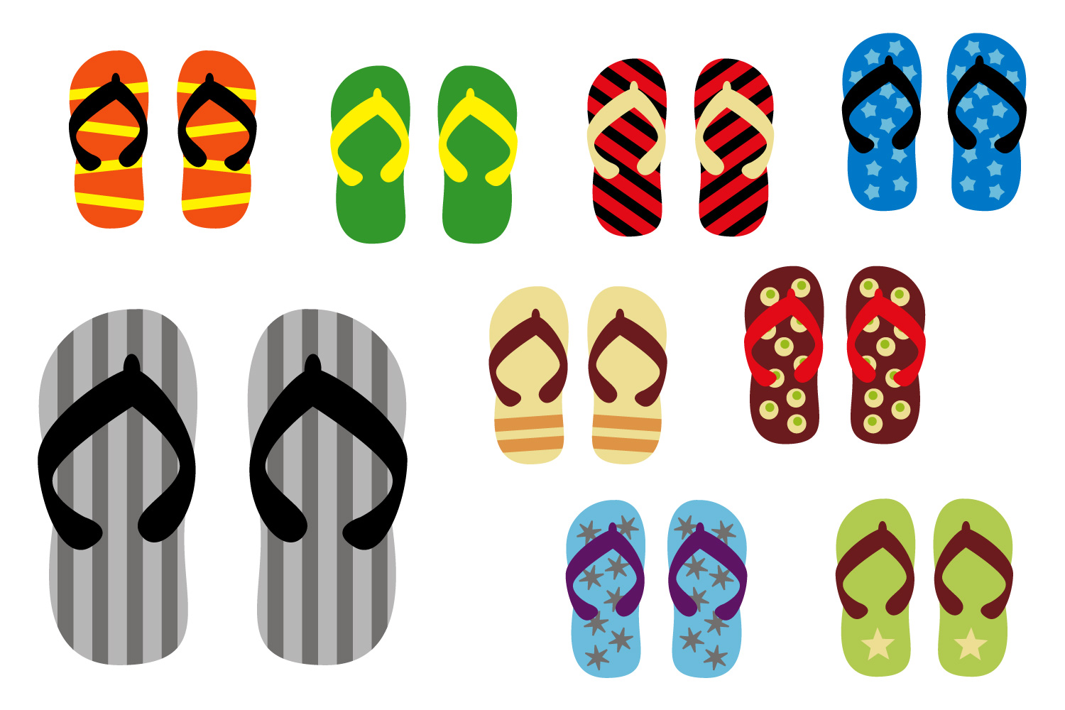 Summer illustration, Boyish sandals fli | Design Bundles