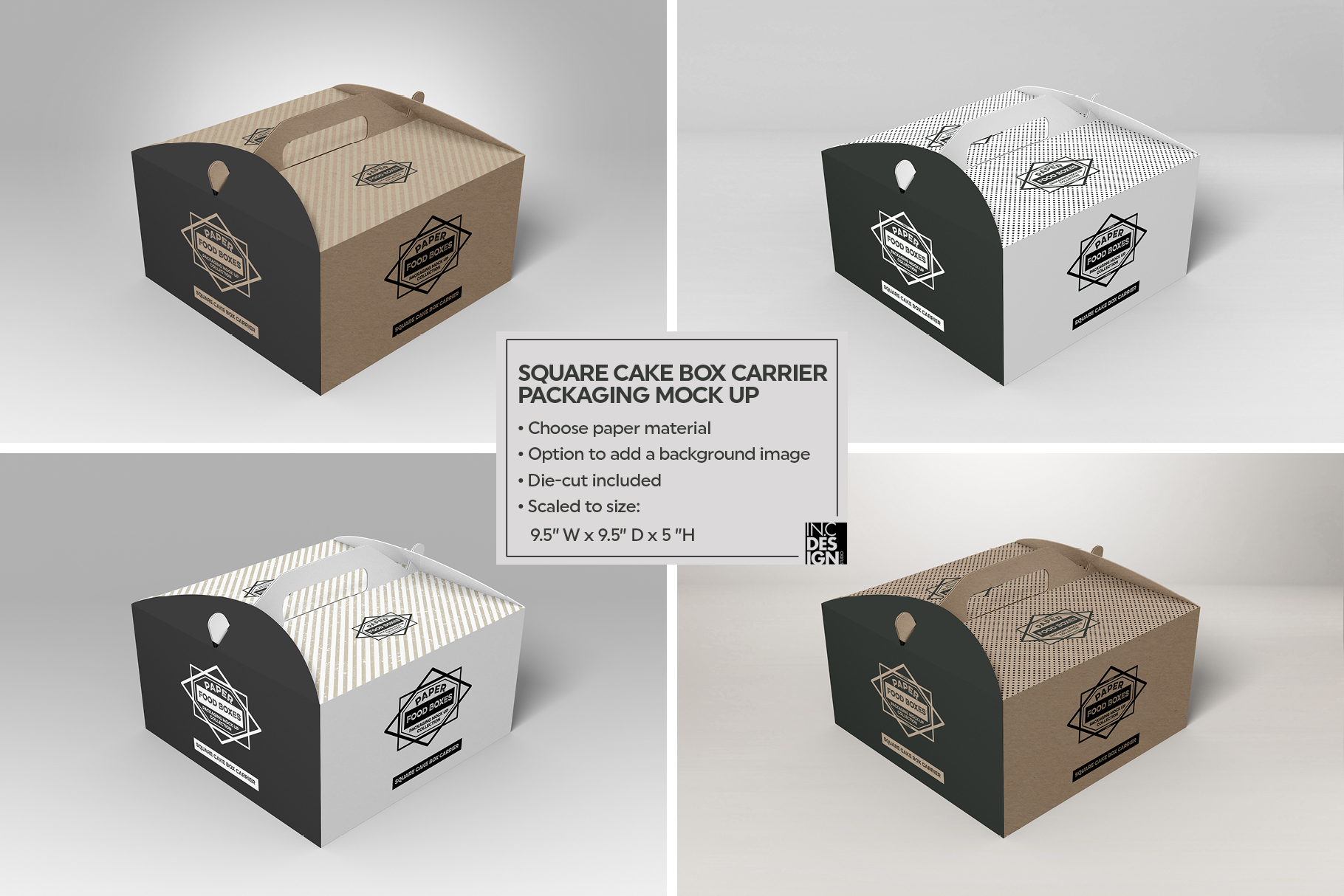 VOL.1 Food Box Packaging MockUps by INC | Design Bundles