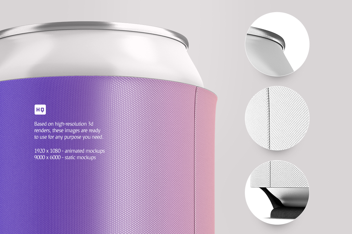 Can Koozie Animated Mockup (Beer can hu | Design Bundles