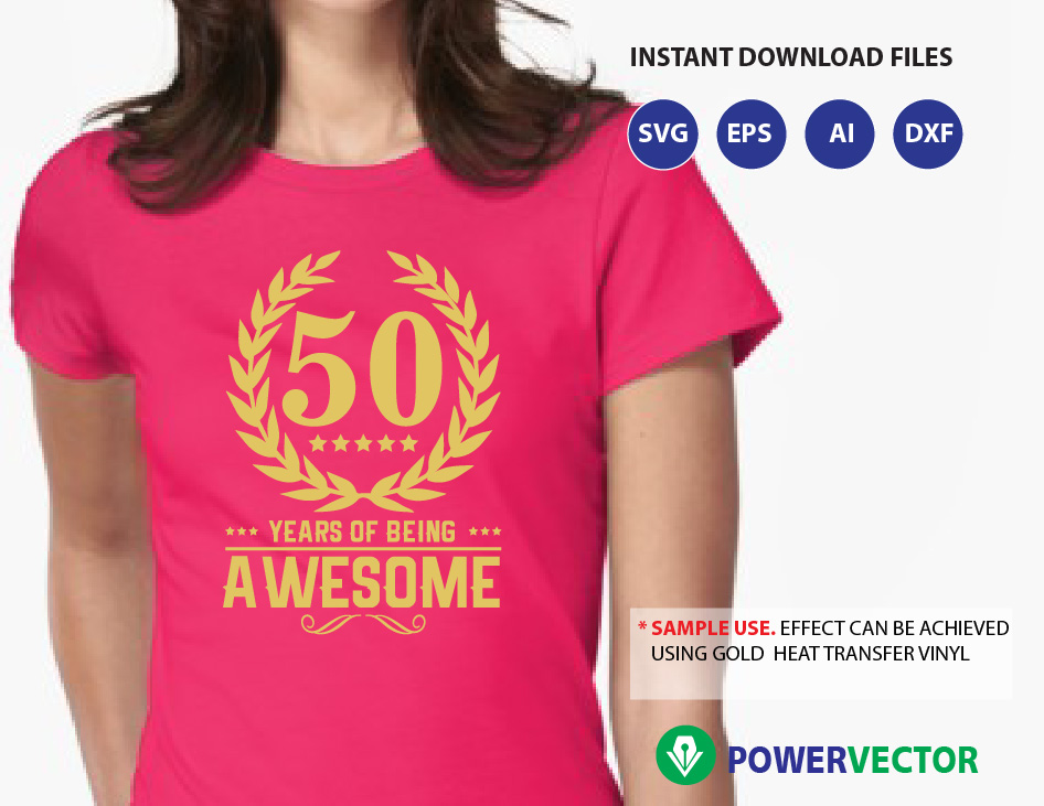 Download Birthday Year Age T-shirt. 50 Years of | Design Bundles