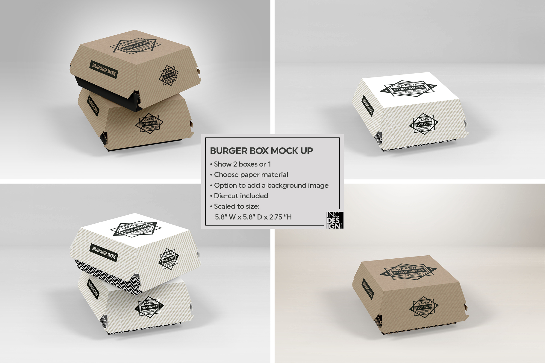 Download 16 TUTORIAL : FOOD BOX PACKAGING MOCKUPS VOL.1 2019 - * Food