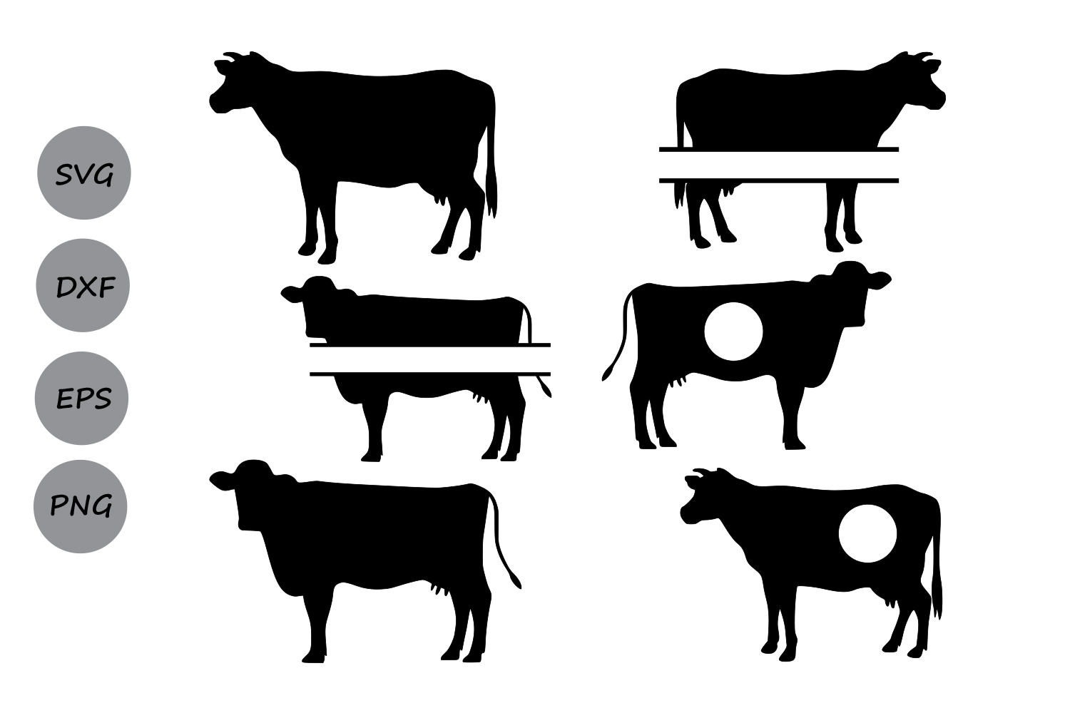 Cow SVG, Cow Monogram Svg, Farm animal | Design Bundles
