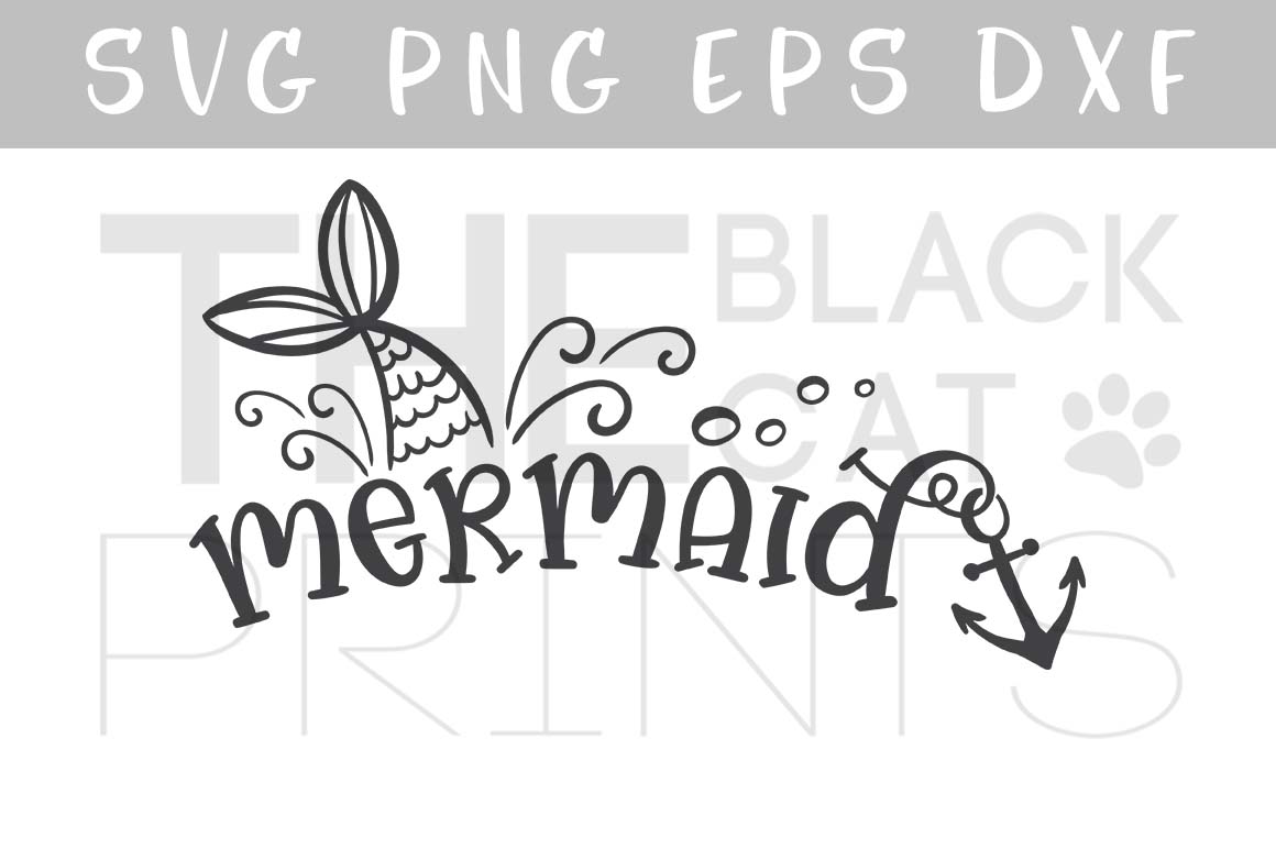 Mermaid SVG DXF PNG EPS by TheBlackCatP | Design Bundles