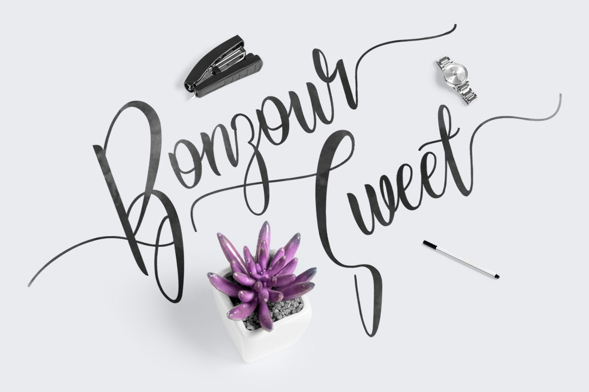 Morning Wishes + Long Swashes by Maulan | Font Bundles