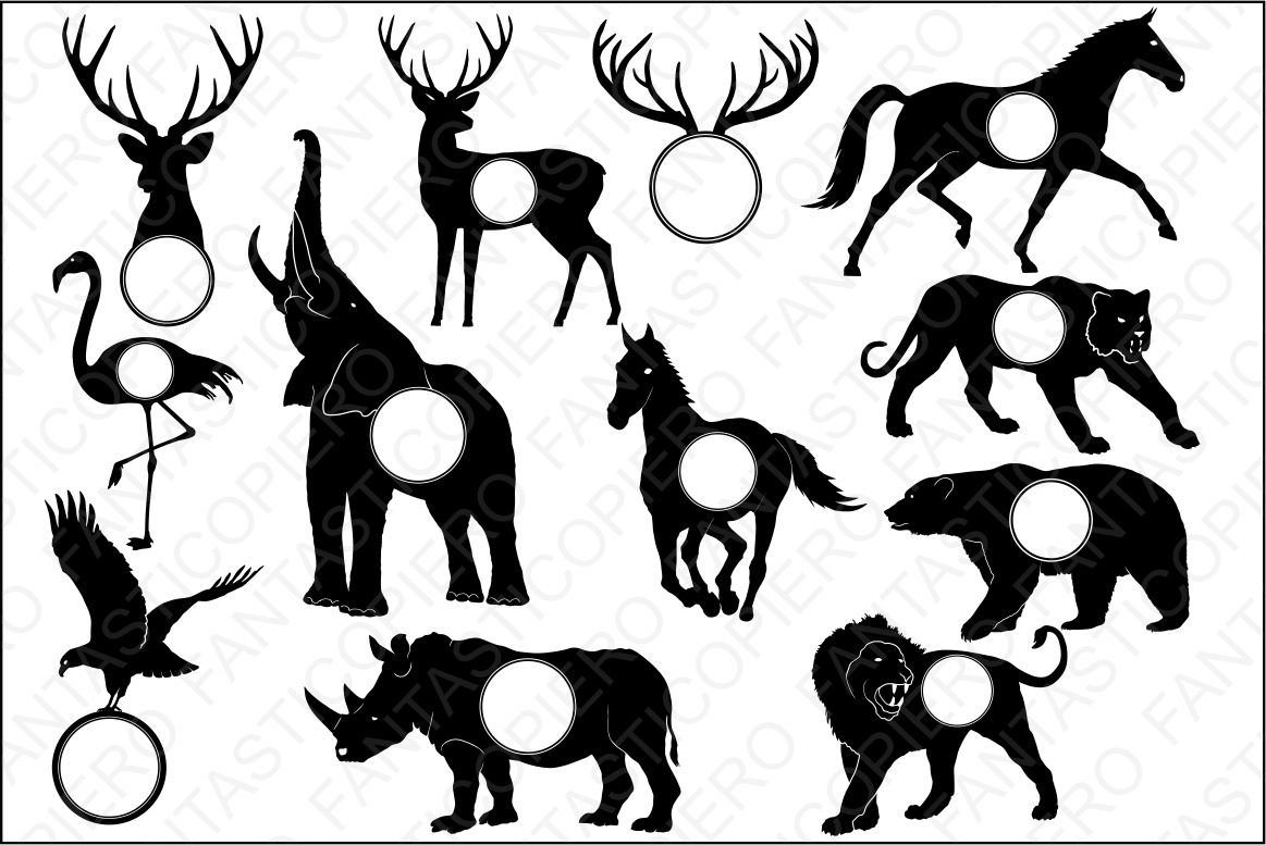 Download Animals for Monogram SVG files for Silh | Design Bundles