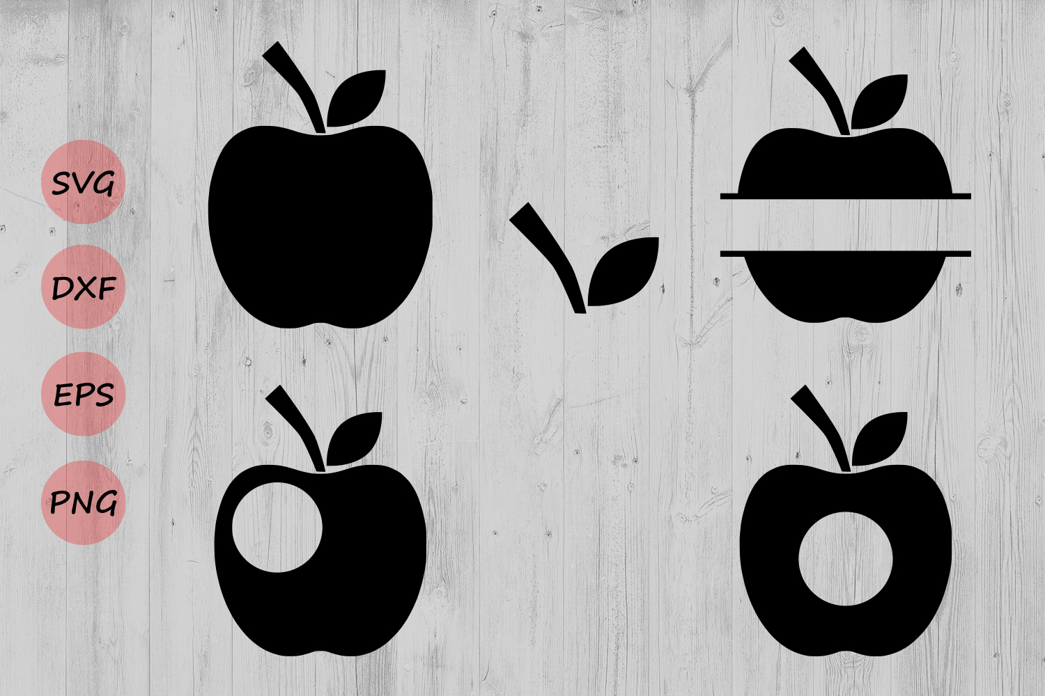 Download Apple SVG, Monogram Apple SVG Frames, P | Design Bundles