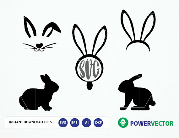 Download Bunny svg files. Easter bunny clipart. | Design Bundles