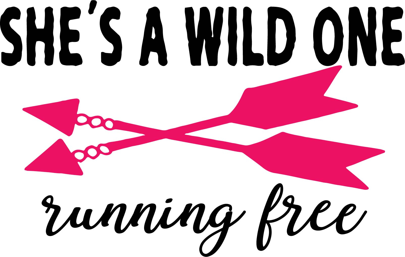 Download She's a Wild One Running Free SVG Cut File | Design Bundles