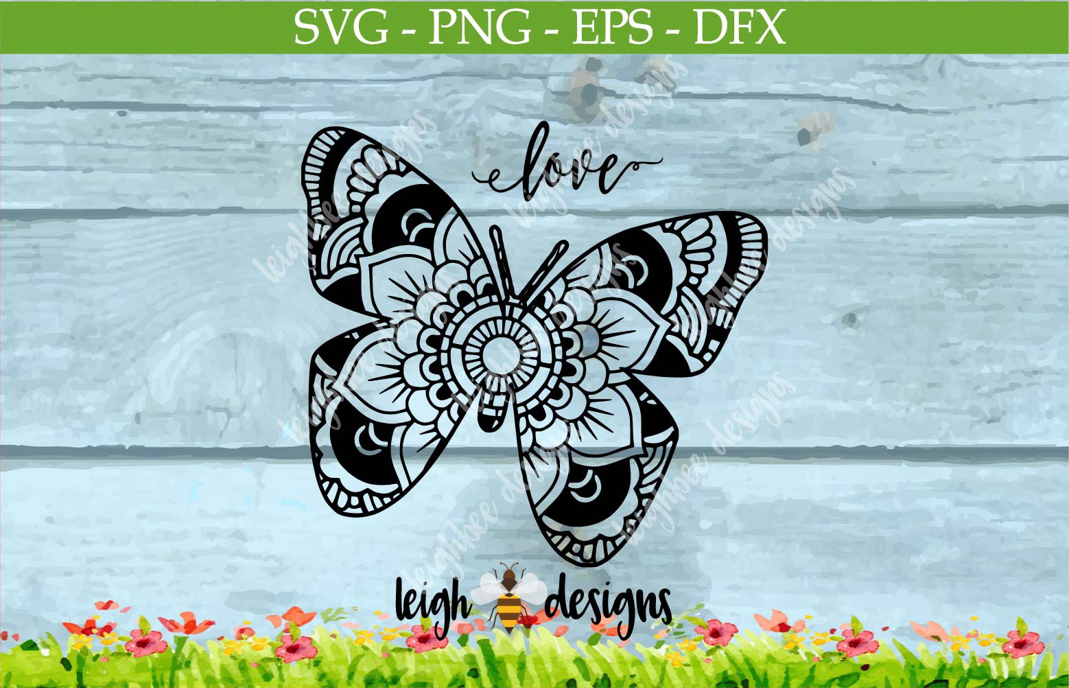 Download Butterfly Mandala by LeighBee Designs | Design Bundles
