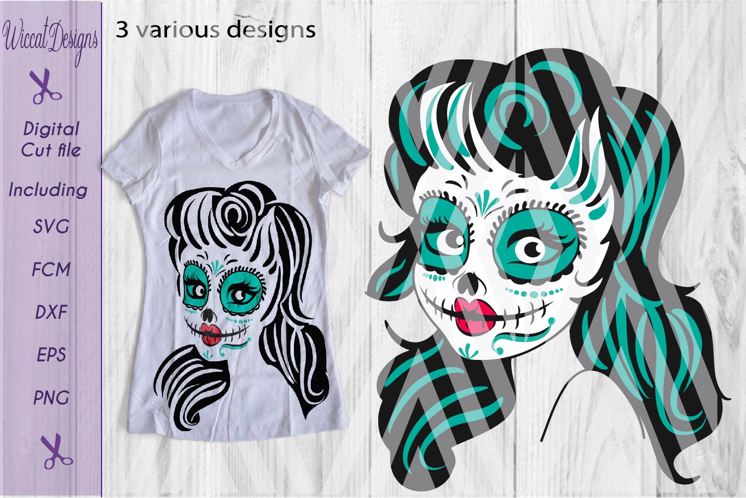 Sugar Skull svg, Woman svg, Di­a de M | Design Bundles