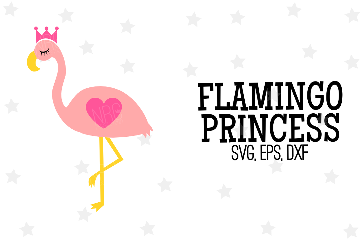 Download Flamingo Princess SVG File by NRCDesign | Design Bundles