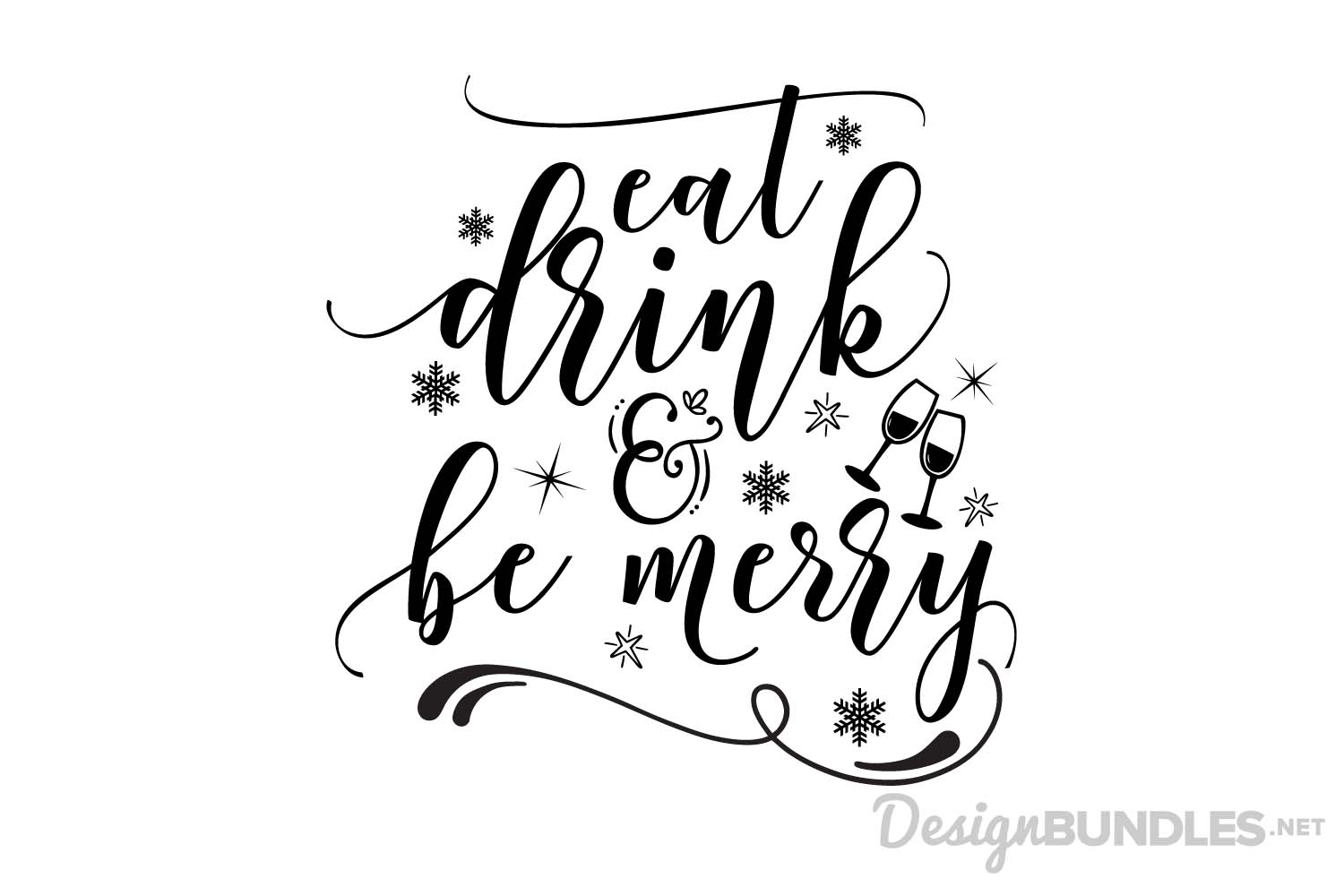 Download Eat, Drink and Be Merry | Design Bundles