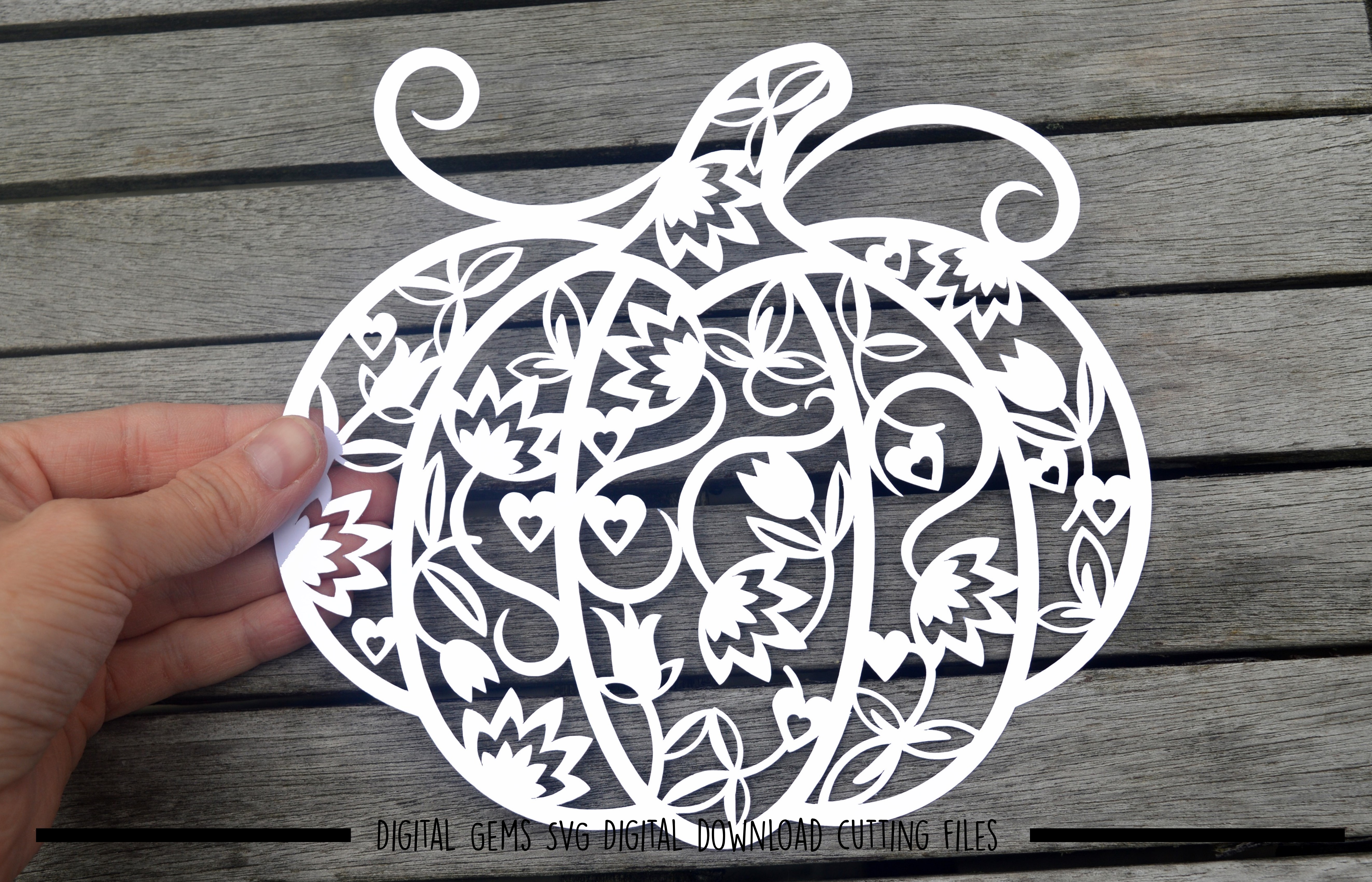 Pumpkin Paper Cut SVG / DXF / EPS Files | Design Bundles