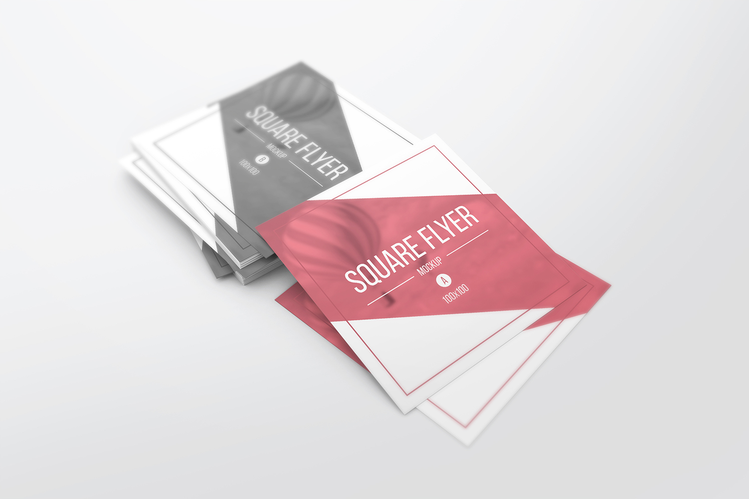 Download Square Flyer Mockups by sdancer | Design Bundles