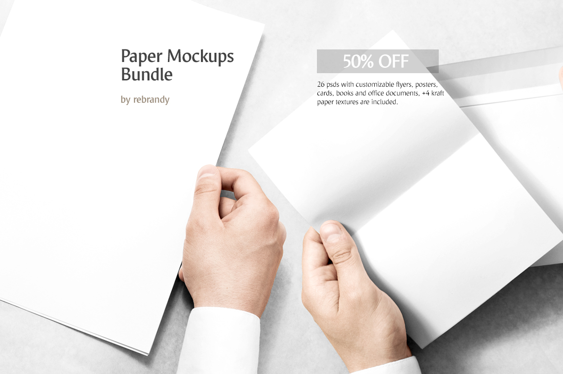 Download Paper Mockups Bundle (business card moc | Design Bundles