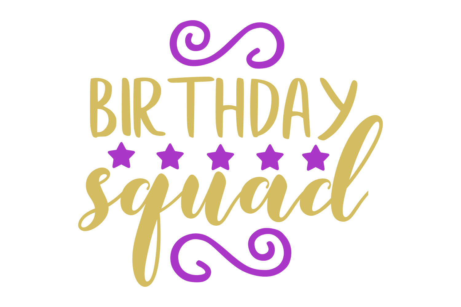 Download Birthday Squad SVG by Crystalline Design | Design Bundles