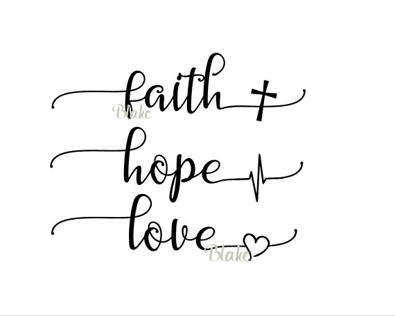 Download Faith Hope Love svg CUT file for silhou | Design Bundles