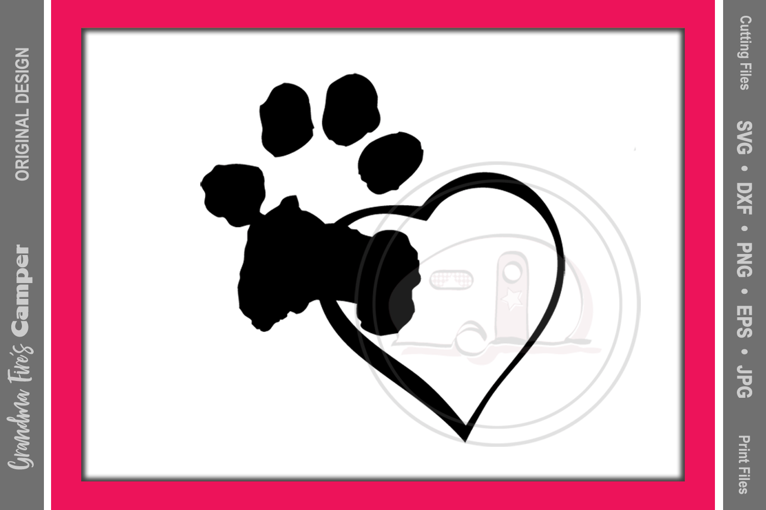 Download Paw Print Love SVG, Dog Paw Print, Hear | Design Bundles