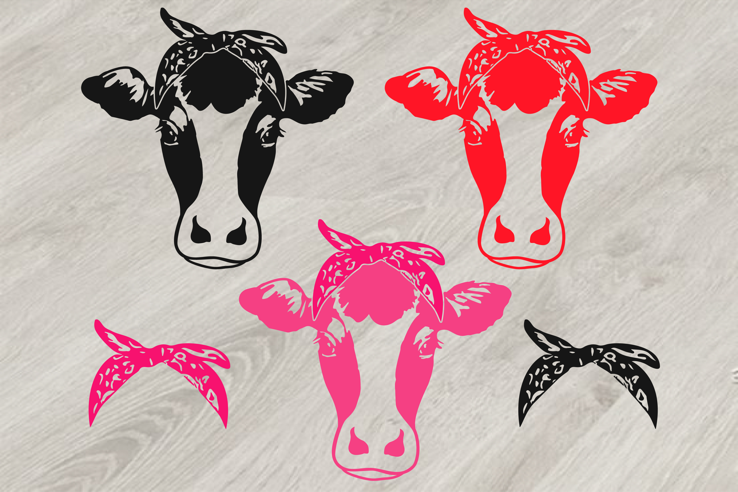 Download Cow Head whit Bandana Silhouette SVG Cu | Design Bundles