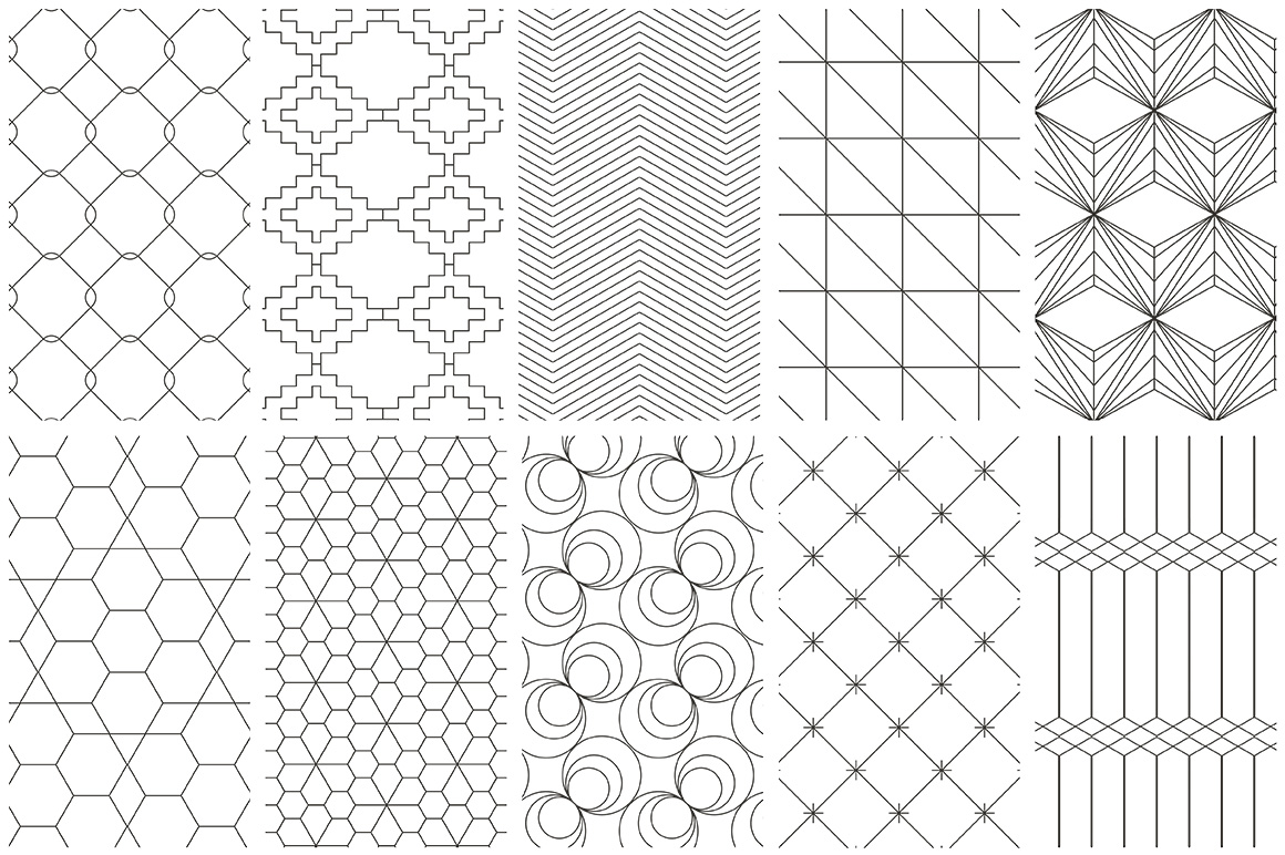 Simple Line Geometric Patterns by Youan | Design Bundles
 Line Pattern Design