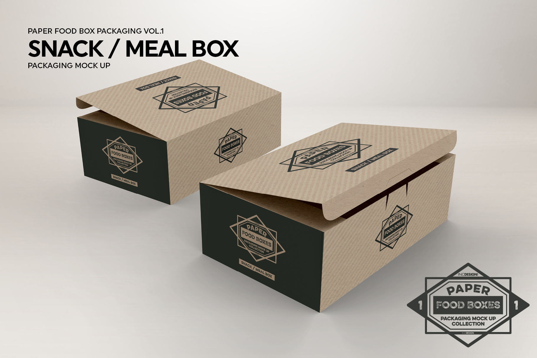 Vol 1 Food Box Packaging Mockups By Inc Design Bundles